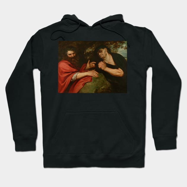 Democritus and Heraclitus by Peter Paul Rubens Hoodie by Classic Art Stall